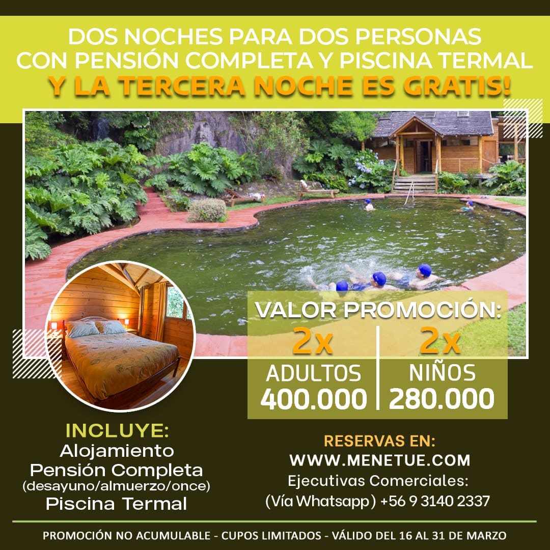 Promoción Alojamiento con Tercera Noche Gratis - Marzo (del 16 al 31)